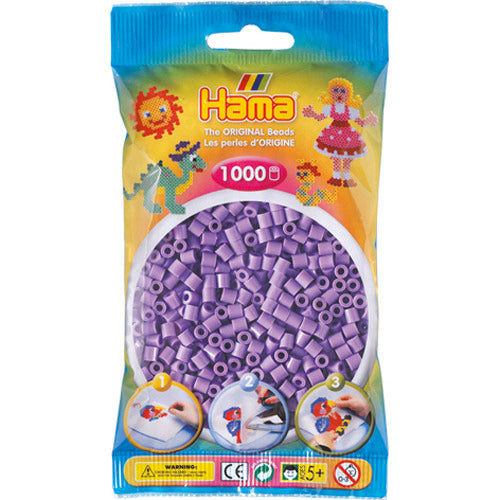 Hama strijkkralen hama 1000 stuks paars pastel