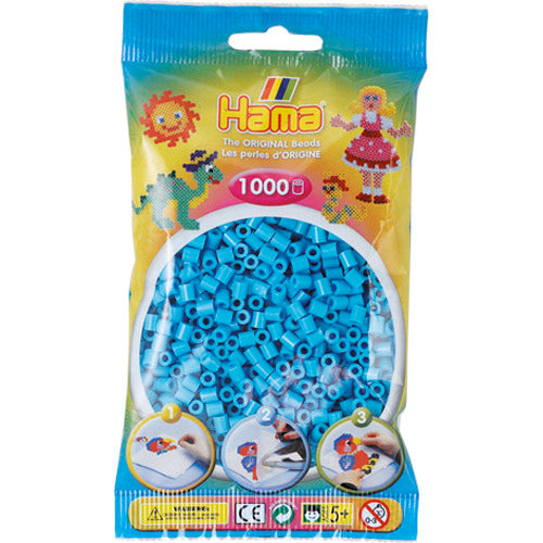 Hama strijkkralen azuur blauw 1000 stuks