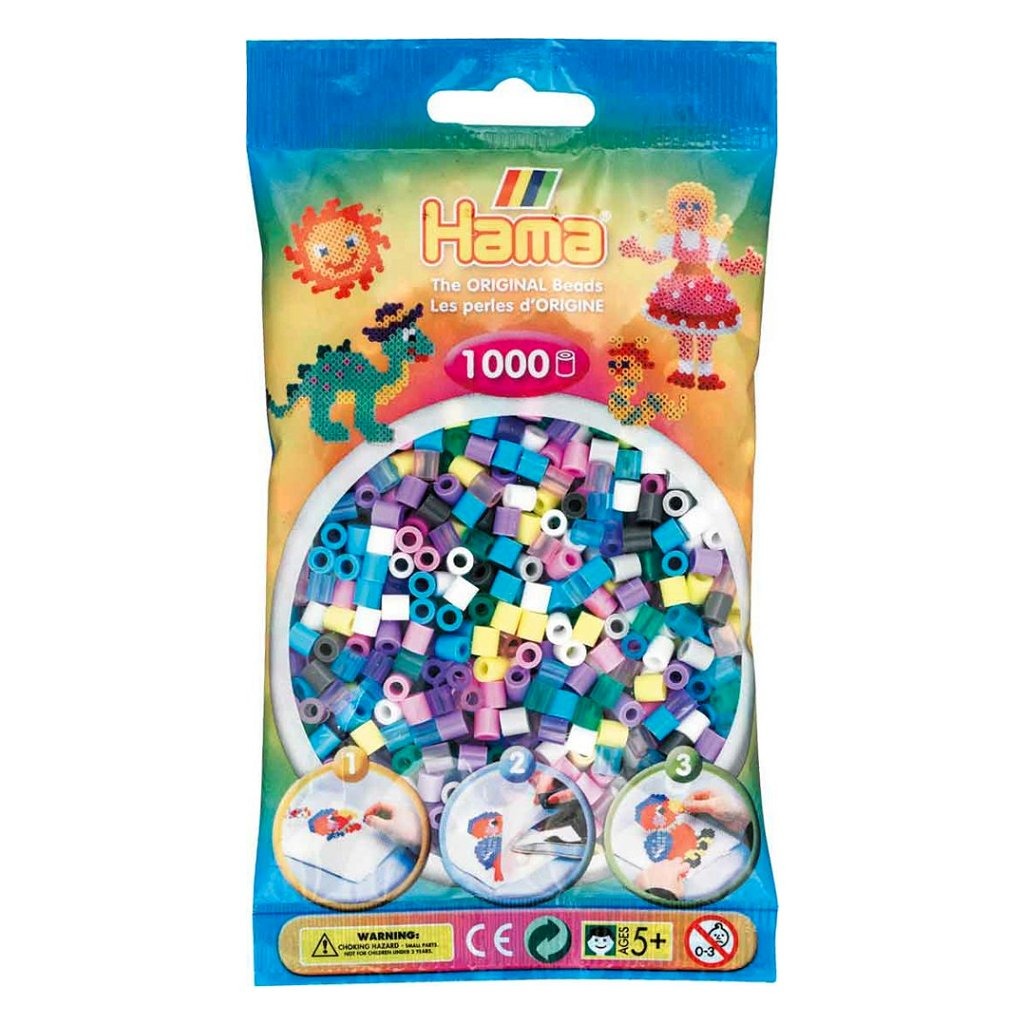 Hama String Beads ignoréiert Perets Pastellbëschung (69), 1000st.