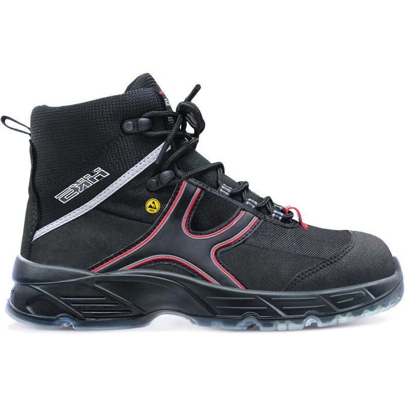 Hks werkschoen k5 ca hoog s3 | zwart rood | maat 48 - 00.162.053.48