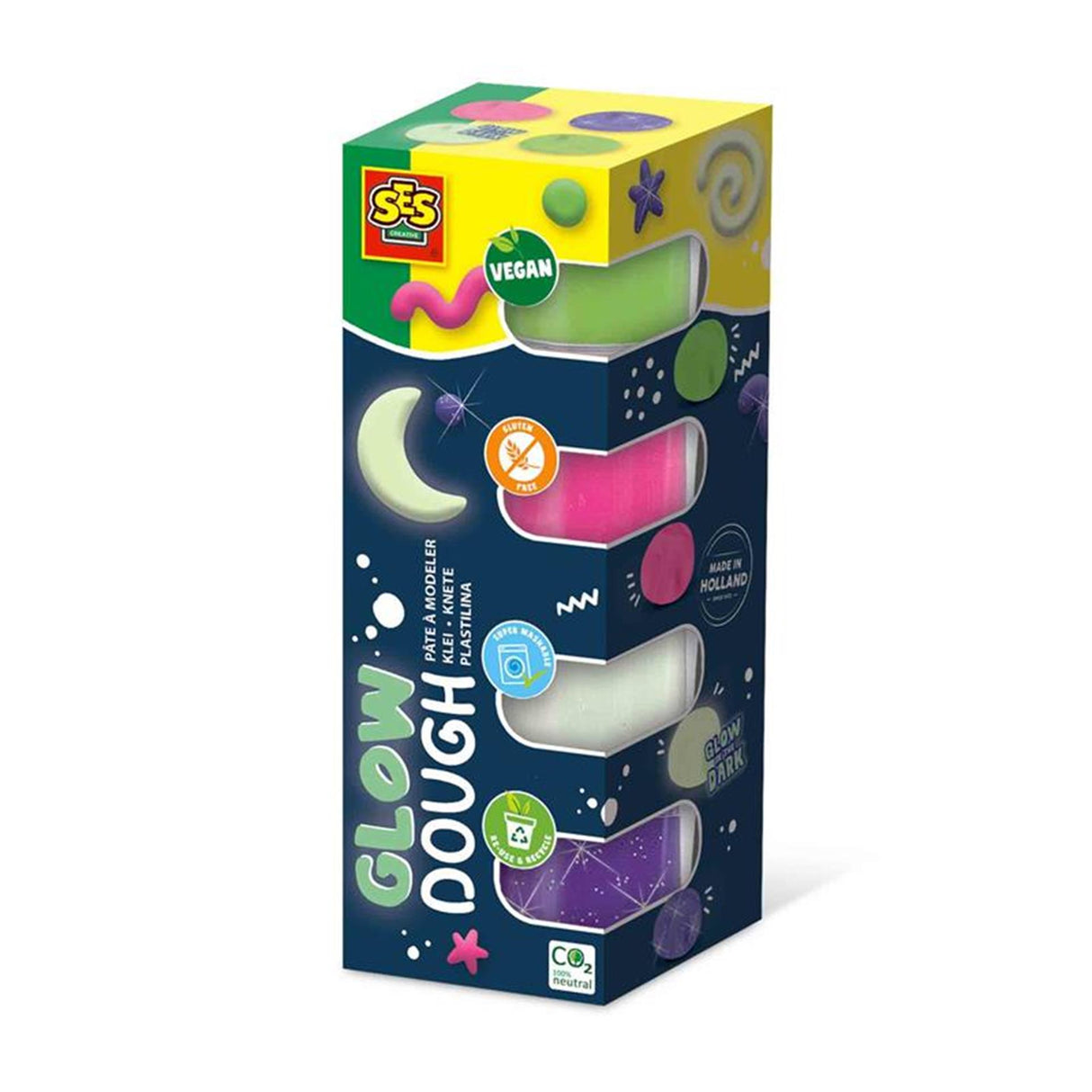 Ses feel good klei - glow (4x90gr)