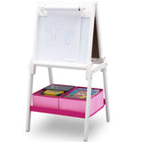 Delta Children Children TE87600GN-130 Houten Dubbelzijdig Krijtbord Whiteboard + Papierrol Wit