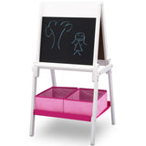 Delta Children Children TE87600GN-130 Houten Dubbelzijdig Krijtbord Whiteboard + Papierrol Wit