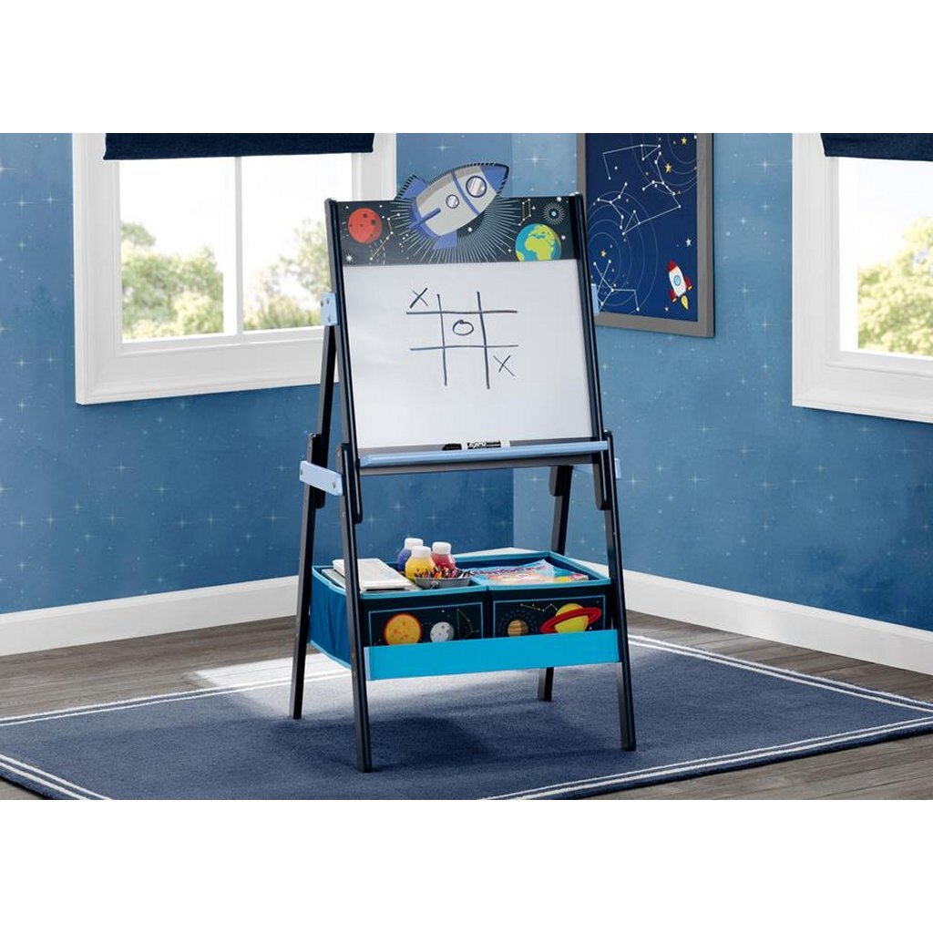 Delta Children Space Adventures TE87544SA Houten Magnetisch Whiteboard + Opbergruimte