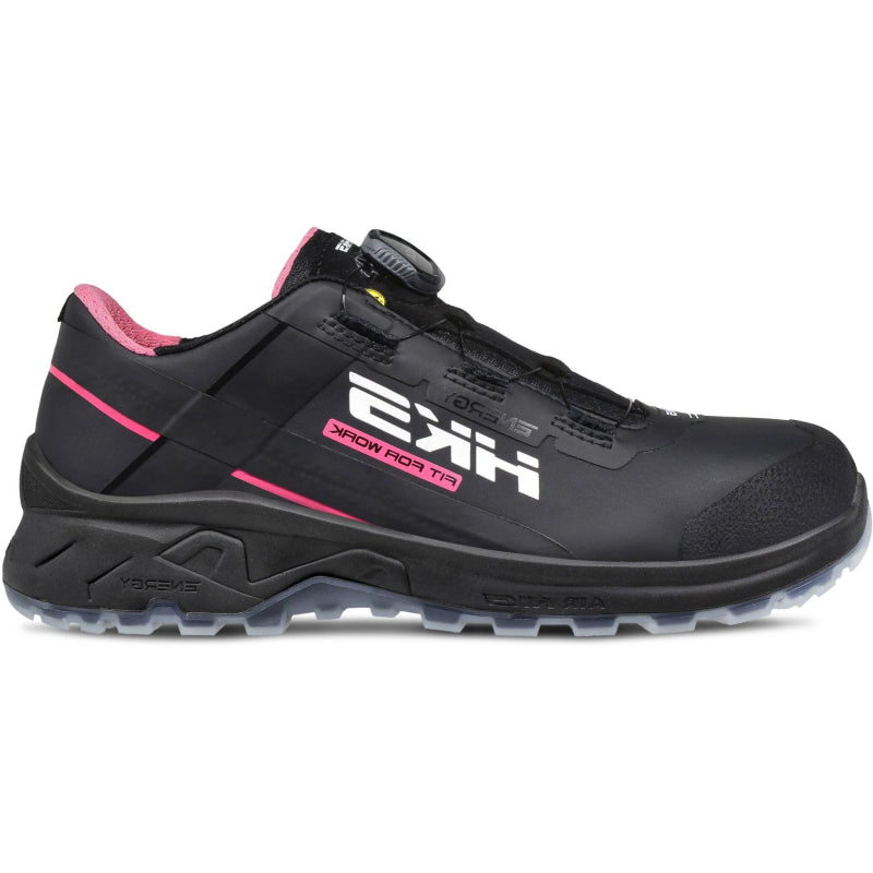 Hks werkschoen airguard pink black boa s3l laag | zwart | maat 38 - 4040005667385