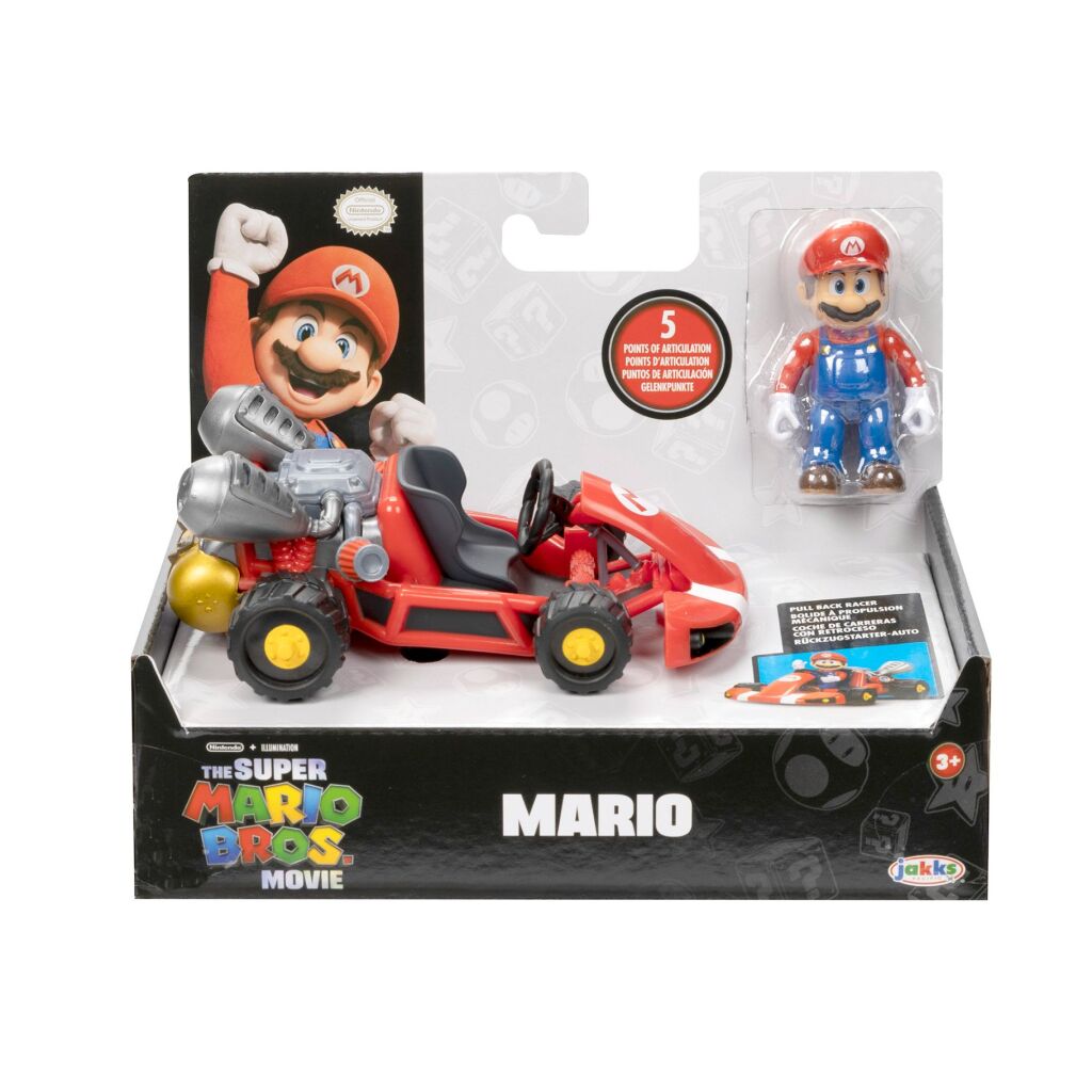 Super mario super mario movie voertuig met figuur