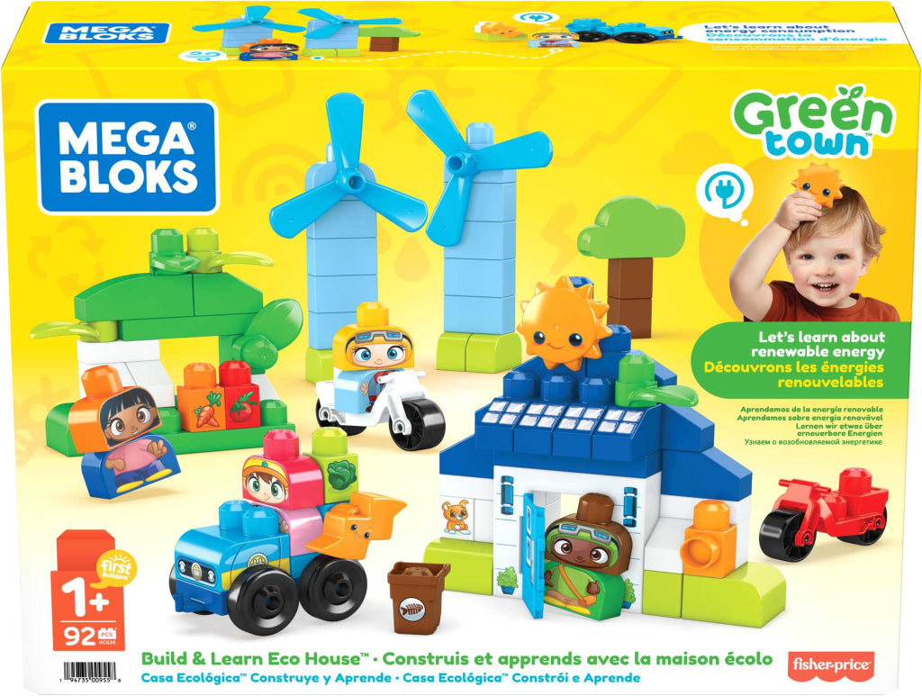 Mega bloks green town build en learn house