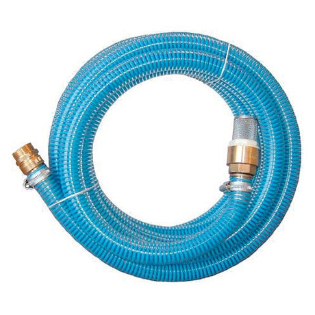 Producten aanzuigslang set 1 14 4m plus rvs zuigkorf plus messing aansl