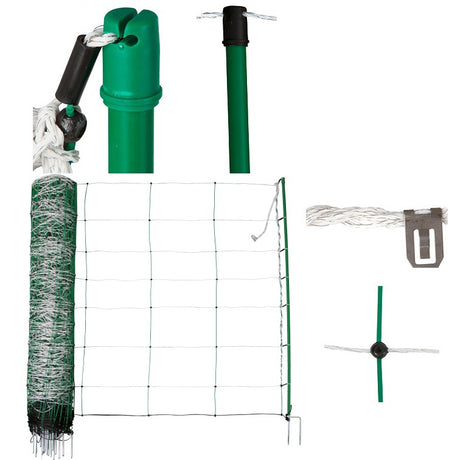 Ako producten schapennet titannet wit groen 108cm x 50m dubbele pen