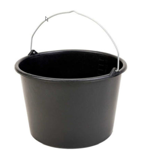 Producten bouwemmer kunststof zwart 12l
