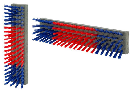 Producten veeborstel nylon blauw rood blauw 50x10cm