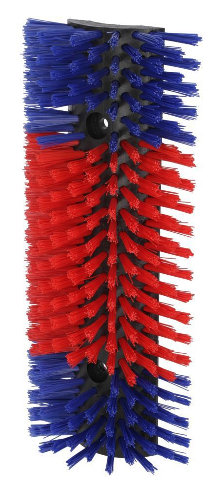 Producten halfronde koeborstel veeborstel blauw rood