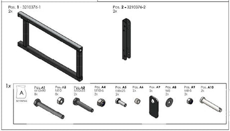 Producten wandbevestigingsset voor hooibox