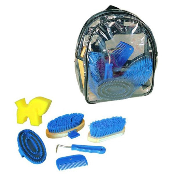 Producten poetsrugzak met inhoud blauw