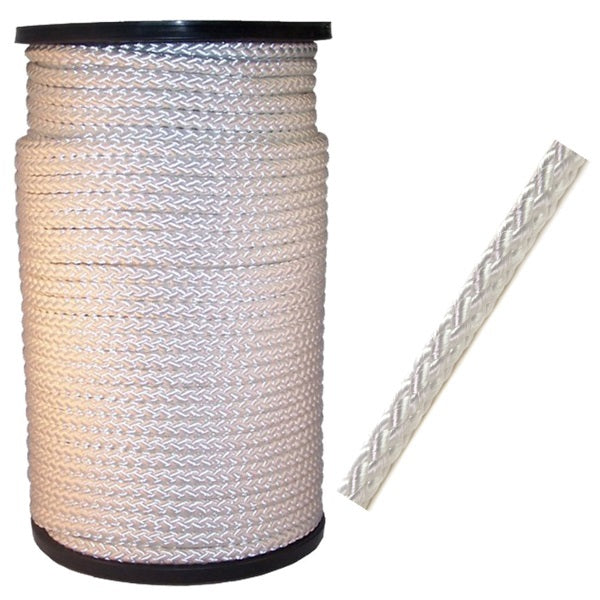 Producten nylon touw wit gevlochten 5mm 200m
