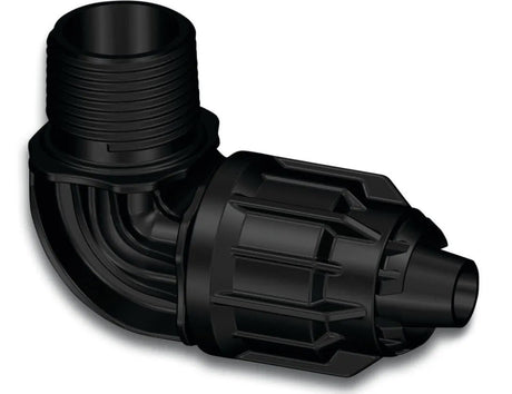 Producten knie 90 pp 16 mm qj buidr 6bar zwart vbevloeiingsslang