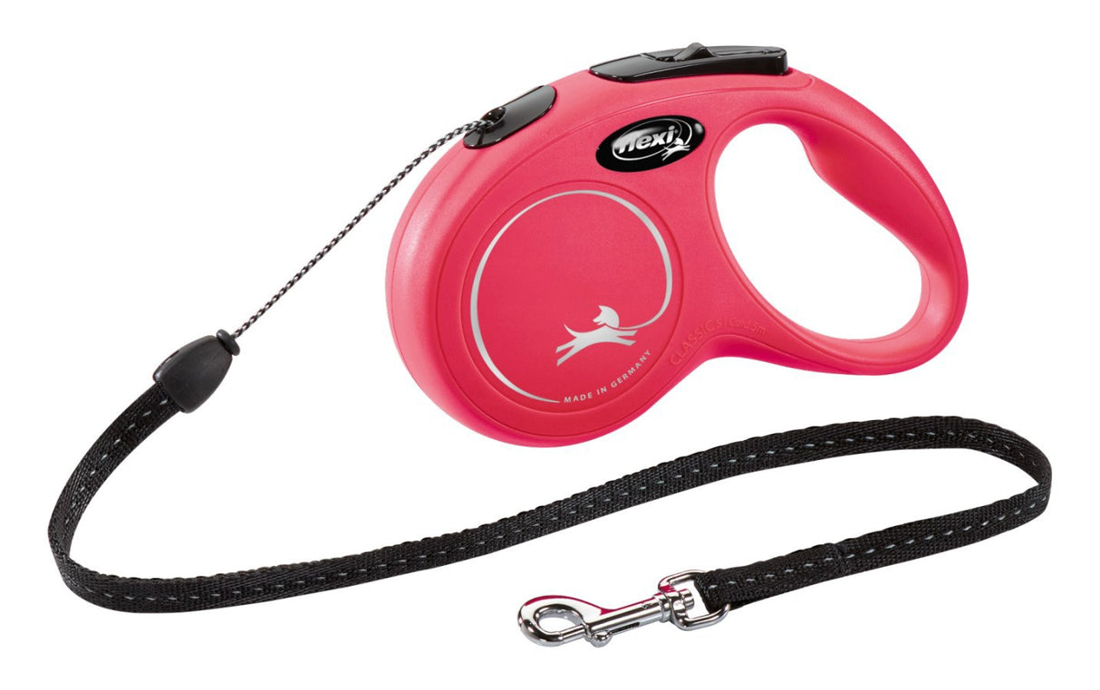Flexi producten rollijn new classic koord rood s5 meter tot 12kg
