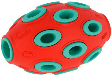 Producten rugby toyfastic te vullen rood turkoois 12 x 7 5 cm