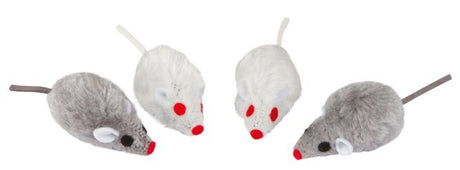 Producten muis grijs wit 5cm 4 stuks