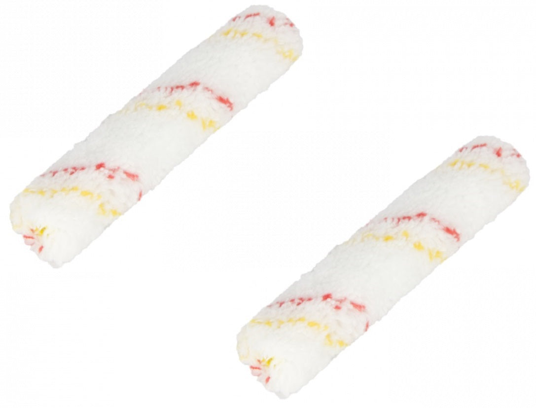 Producten verfroller microfiber roodgele draad 9mm vacht 11cm 2st