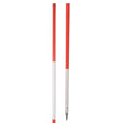 Producten jalonstok hout stalen punt 200cm boven rood