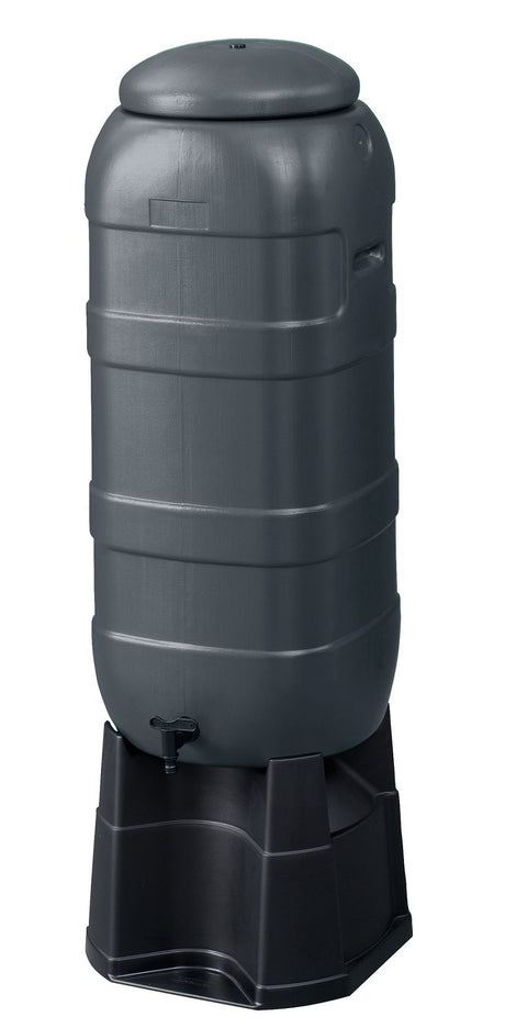 Begreen producten regenton compl 100 liter antraciet plusgratis voet