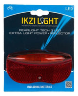 Ikzilight achterlicht batterij aan uit 3xled 50 mm op kaart