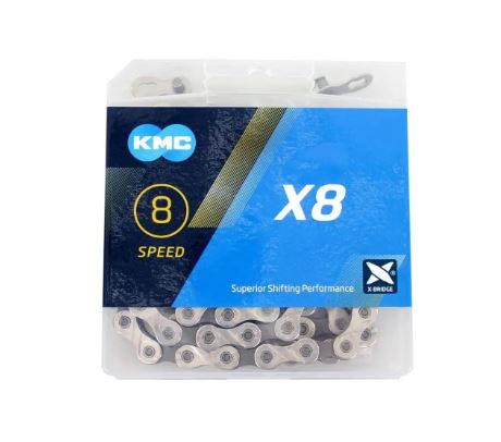 KMC Fietsketting X8 1 2x3 32 - 114 schakels - Zilver