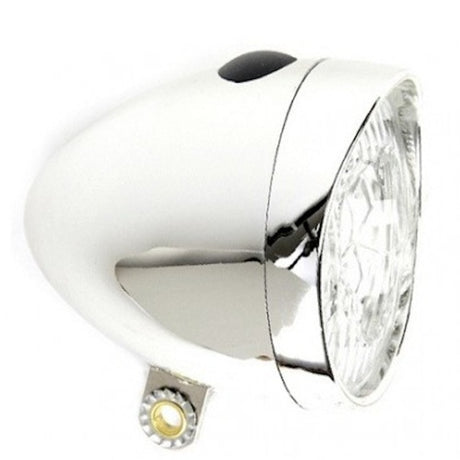 Koplamp LED. incl. batterij zilver 3 LEDs (werkplaatsverpakking)