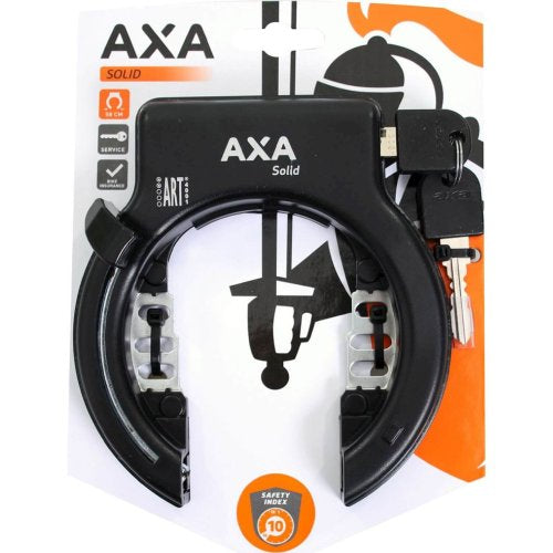 Axa ringslot solid zwart spatbordbevestiging (kaart)