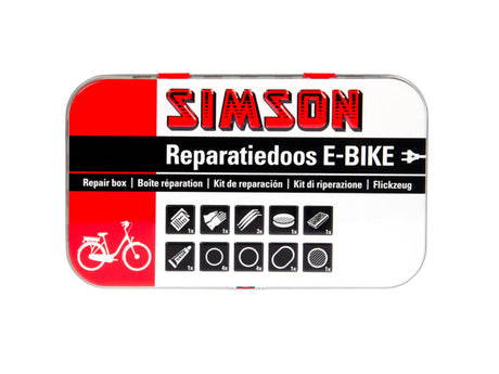 reparatiedoos E-bike aluminium rood wit 14-delig