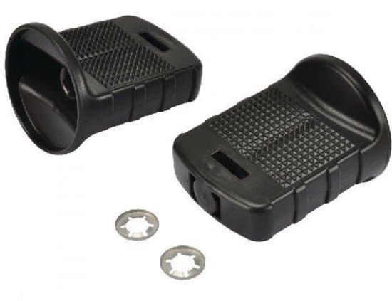 Rolly toys -2 losse zwarte trappers met borg ringen