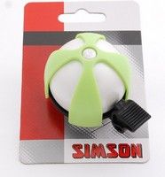 Simson fietsbel Sport wit-lime op kaart