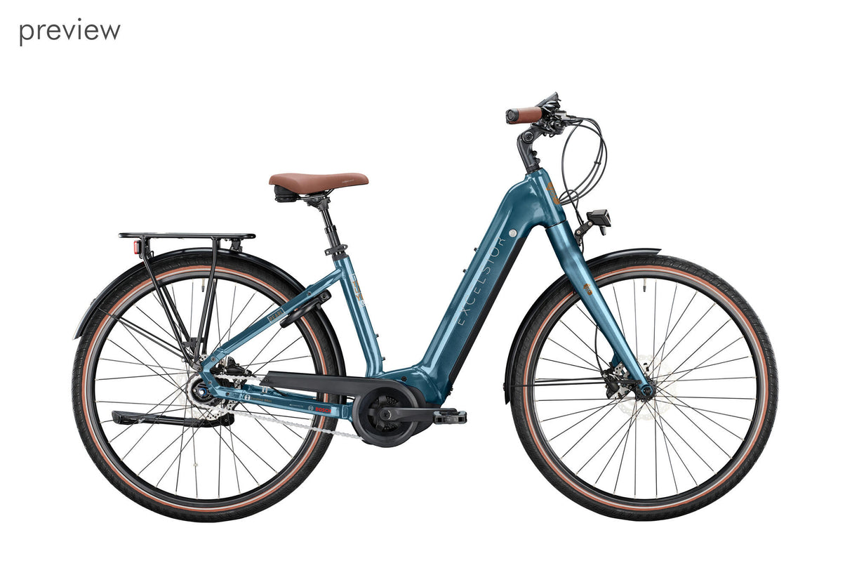 Excelsior elektrische stadsfiets pearl (#1) ebike excels.pearl 28 50 wave 8sp grey blue