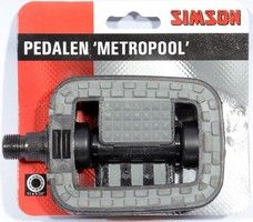 pedalen set Metropool 9 16 inch grijs zwart