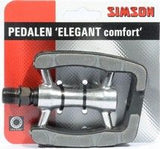 Simson Pedalen set Elegant Comfort 9 16 inch grijs zwart