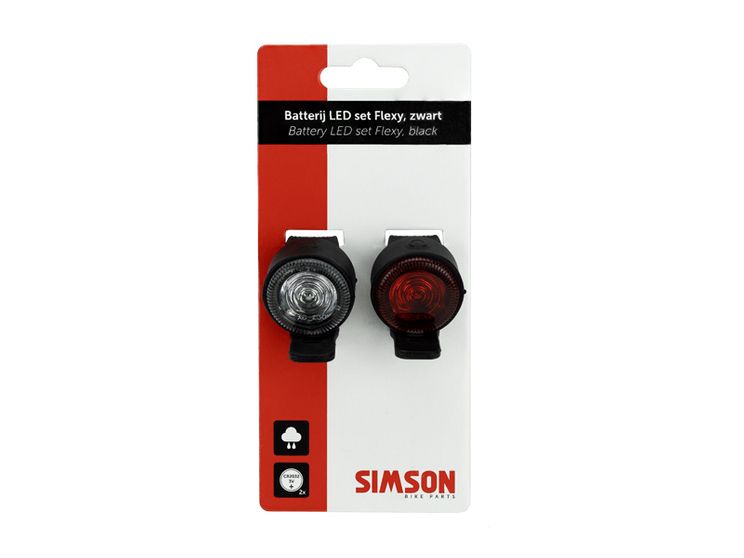 Verlichtingsset Simson 'Flexy' LED set - zwart