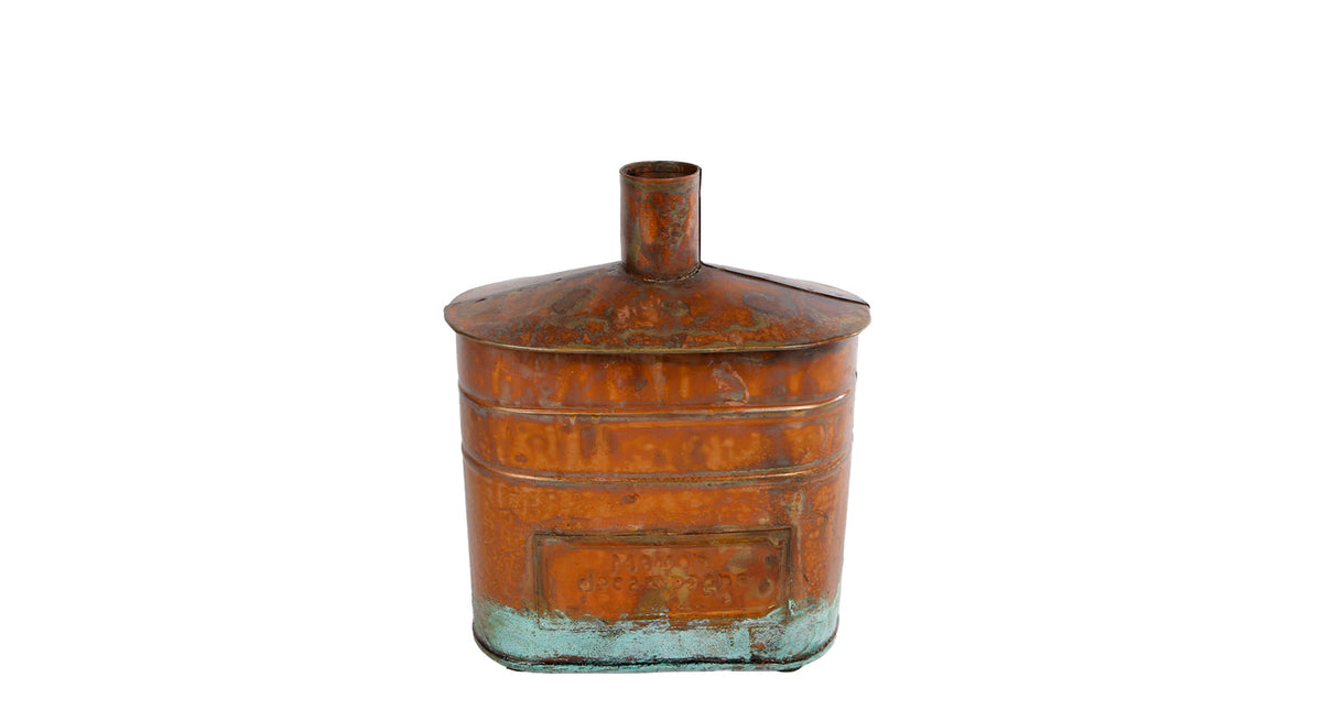Vaas boris s oud messing metaal 14,5x6x19cm