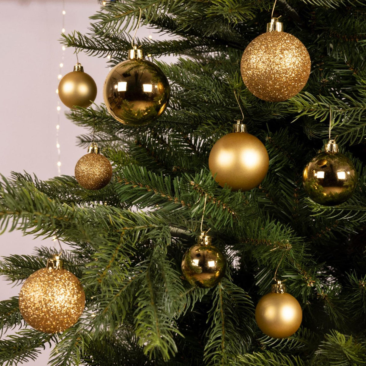 Decoris kerstballen mix kunststof goud 30-delig