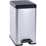 Curver decobin slim afvalbak 25l zilver