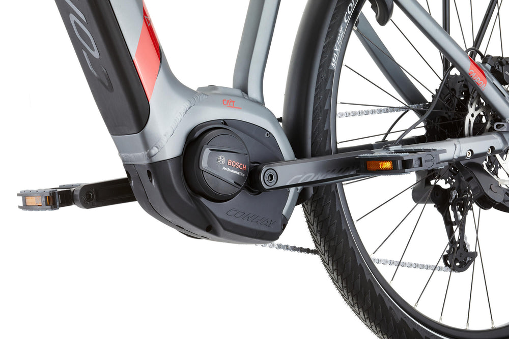 Conway elektrische trekkingfiets cairon t 2.0 625 mod. 23 ebike cairon t 2.0 625 625 28 42 trap. grey red