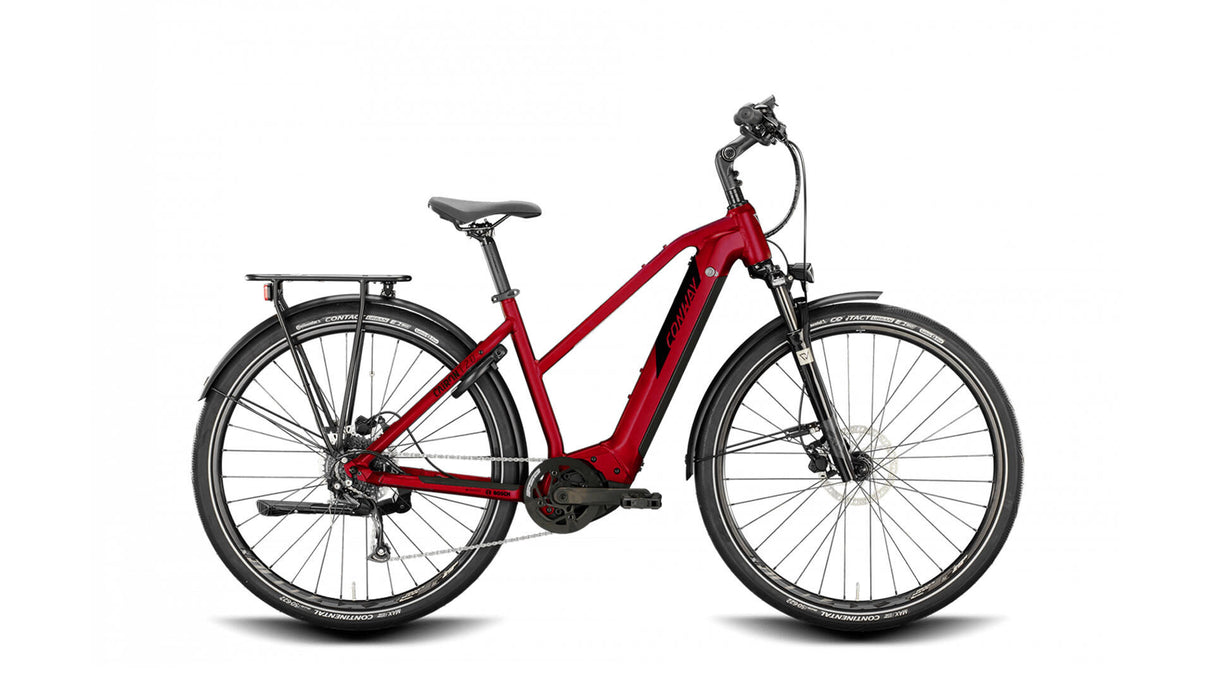 Conway elektrische trekkingfiets cairon t 2.0 625 mod. 22 ebike conw. cairon t 2.0 625 28 42 trap.9sp red bl