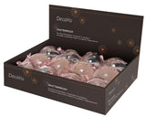 Decoris kerstballen mix kunststof 8cm 12st roze