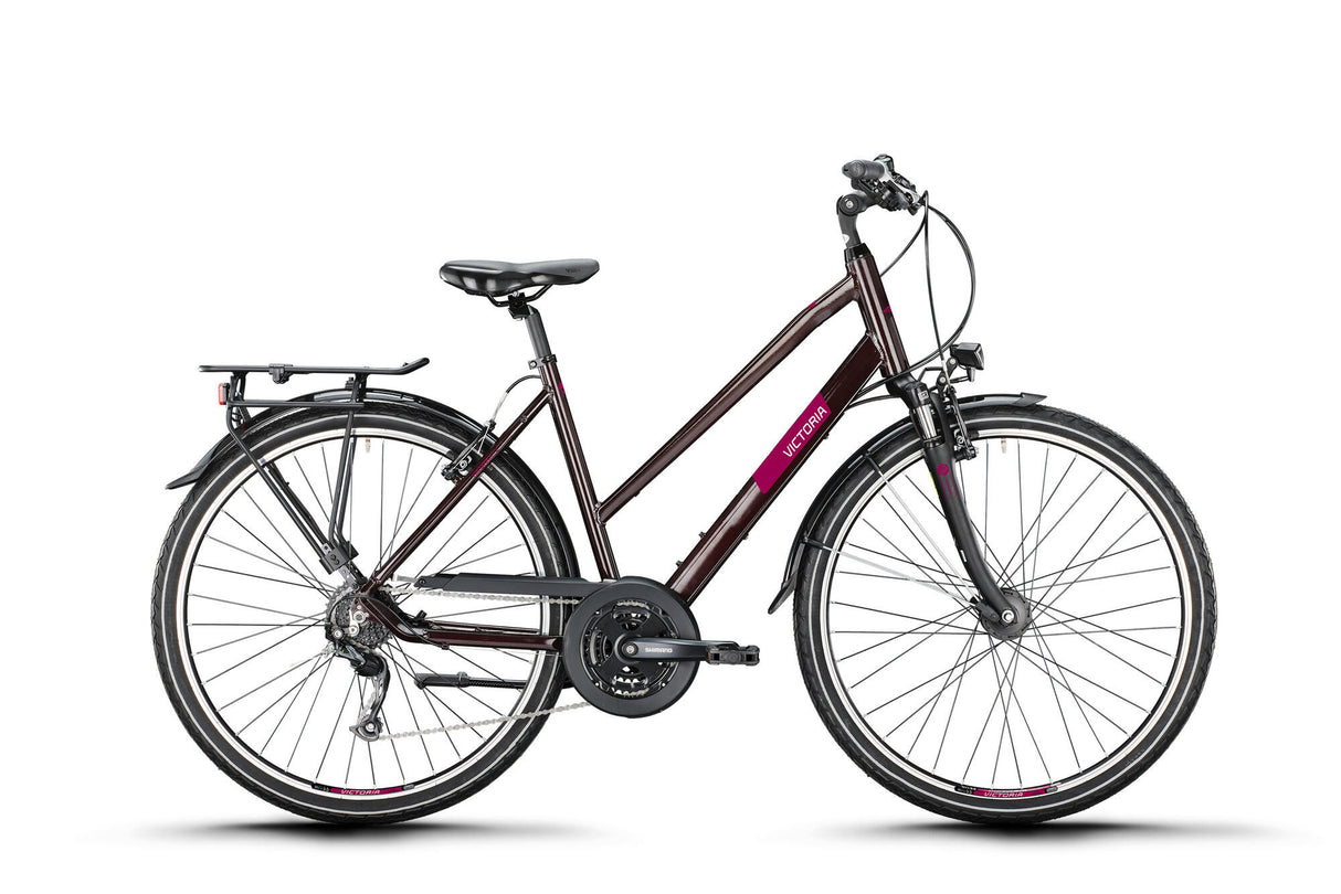 Victoria trekkingfiets treqana 2 mod. 24 bike vict.treqana 2 28 51 trap. 24sp rosso brown