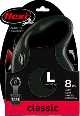 Flexi producten rollijn new classic band zwart l8 meter tot 50kg