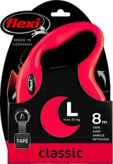 Flexi producten rollijn new classic band rood l8 meter tot 50kg