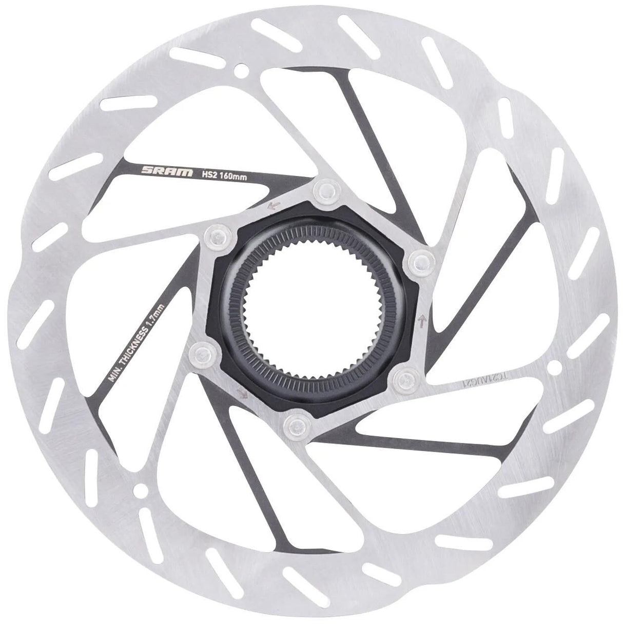 Sram remschijf hs2 brake rotors hs2 160 mm cl rounded