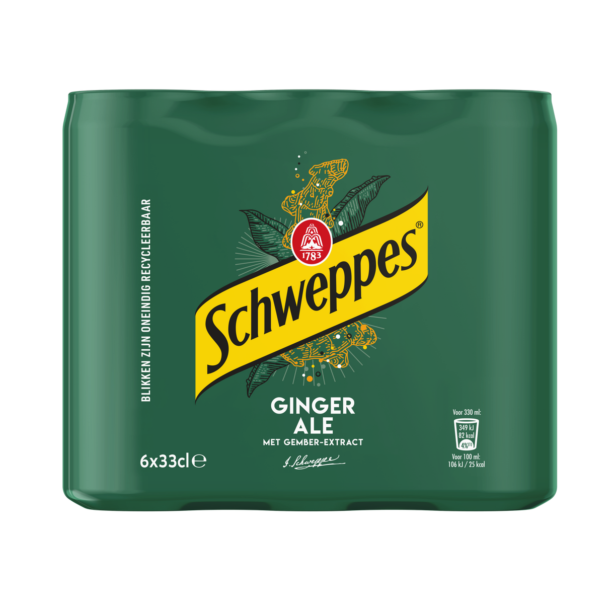 Schweppes ginger ale blik (24x 33 cl)
