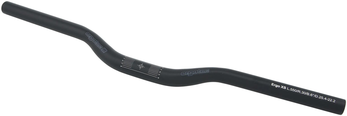 Ergotec stuur atb xxl 25,4 650mm 16� mat zwart