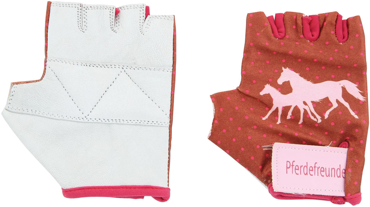 Bike fashion kinderhandschoen pferdefreunde kids gloves horsesfriends size 6